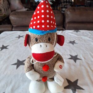 Gemmy Sock‎ Monkey Dances & Sings They Say It's Your Birthday Plush Works